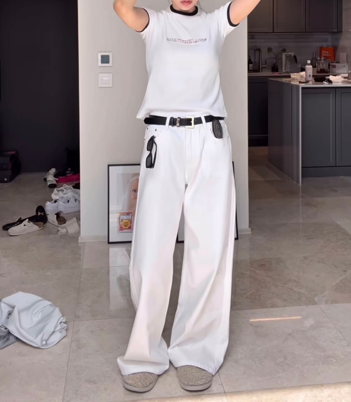 돈비레잇 스트레이트 와이드데님 xs 상품이미지2