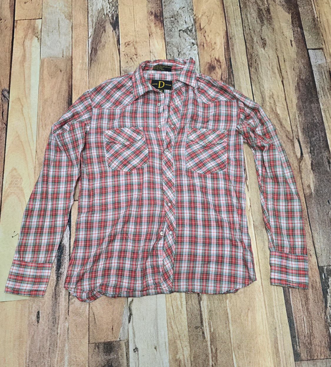 90s USA Vintage 체크 웨스턴셔츠 상품이미지1