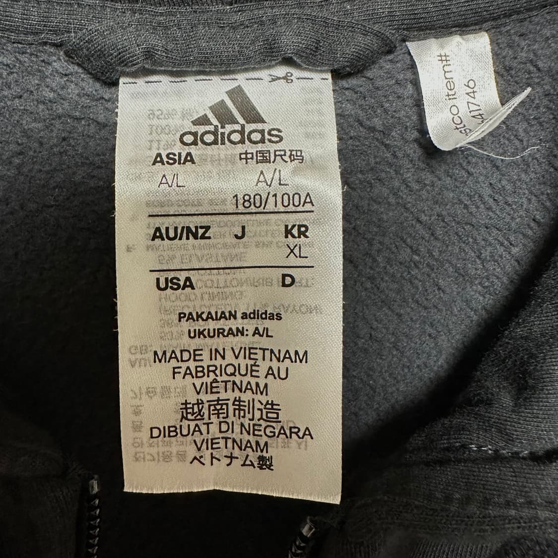 [XL]아디다스 블랙 후드집업 상품이미지4