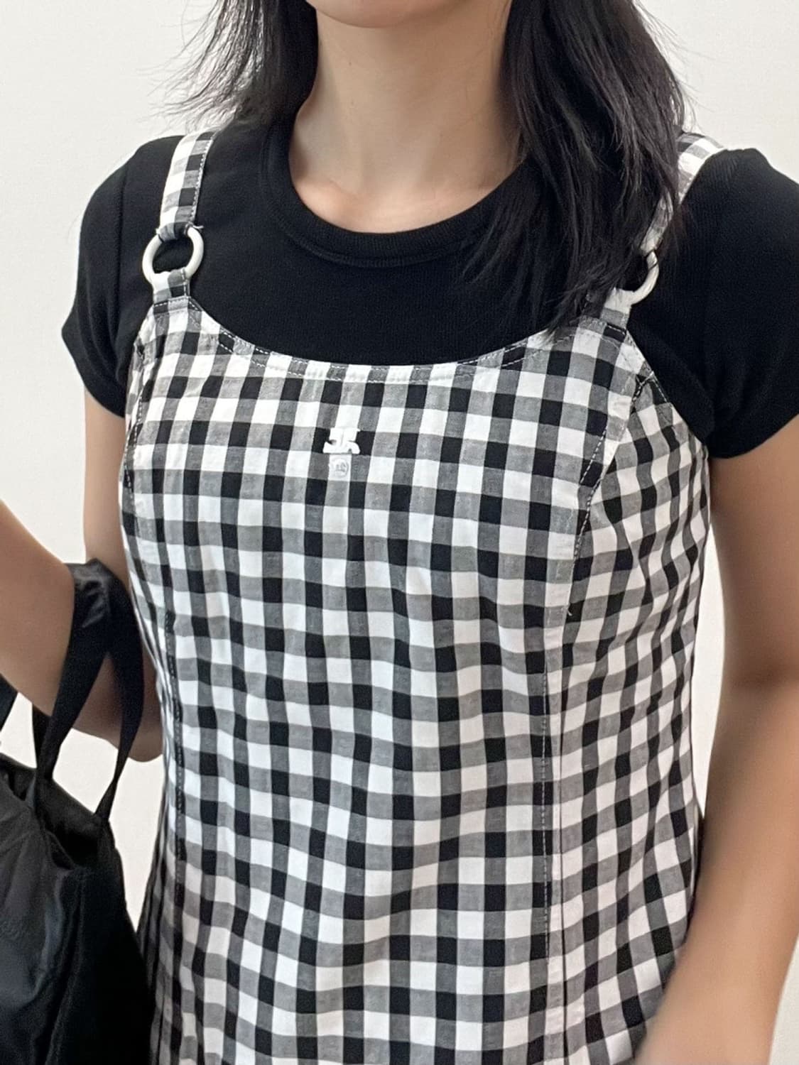 courreges / 꾸레쥬 블랙 체크 원피스  상품이미지10