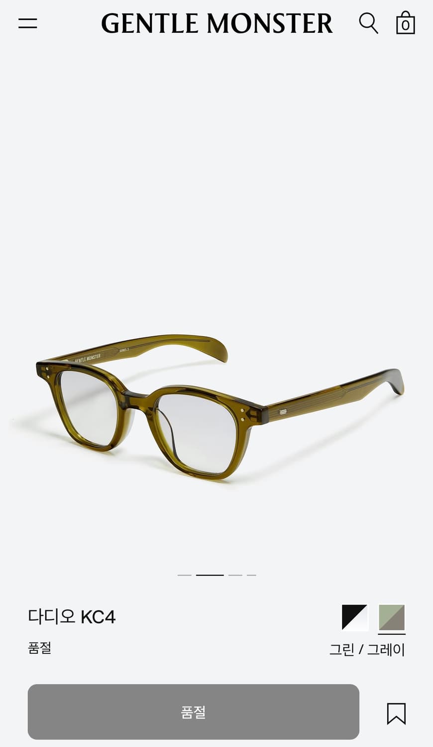 젠틀몬스터 다디오 KC4 제품 싸게 팝니다. 상품이미지2