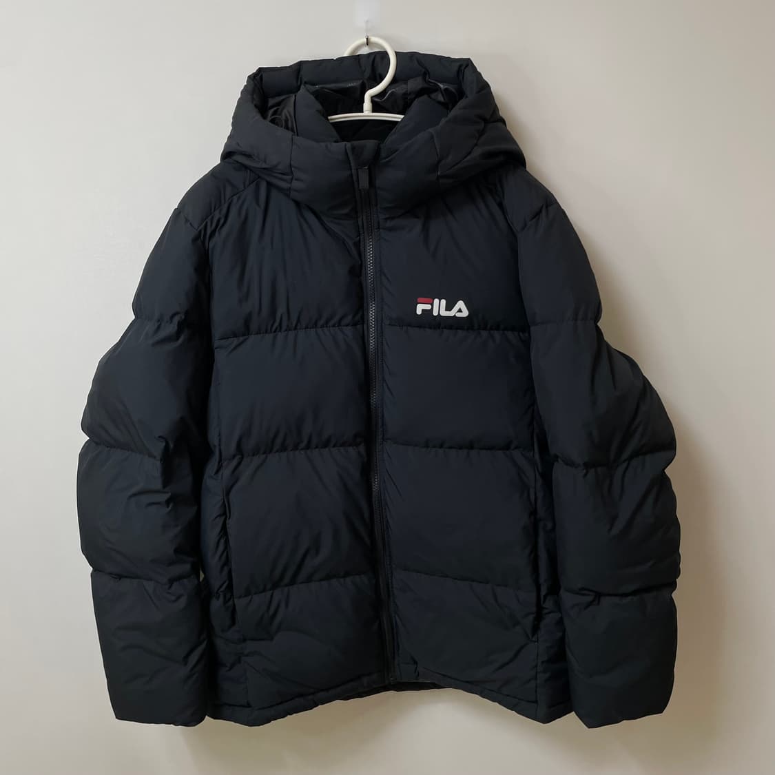 [ L ] 휠라 빅로고 프리미엄 덕다운 패딩 상품이미지1