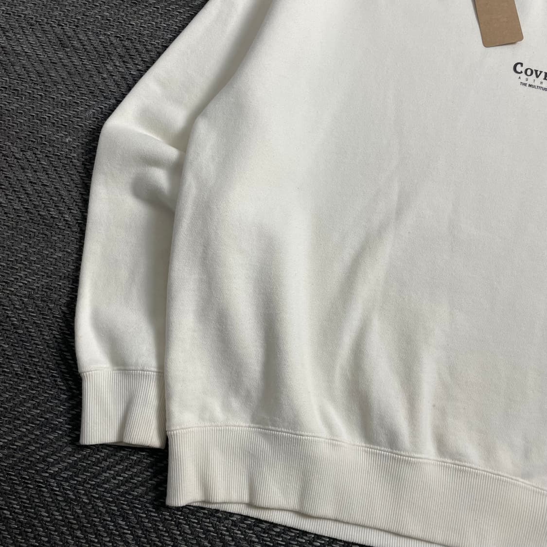 커버낫 헤비코튼 빅로고 크림 맨투맨o 4450 상품이미지4