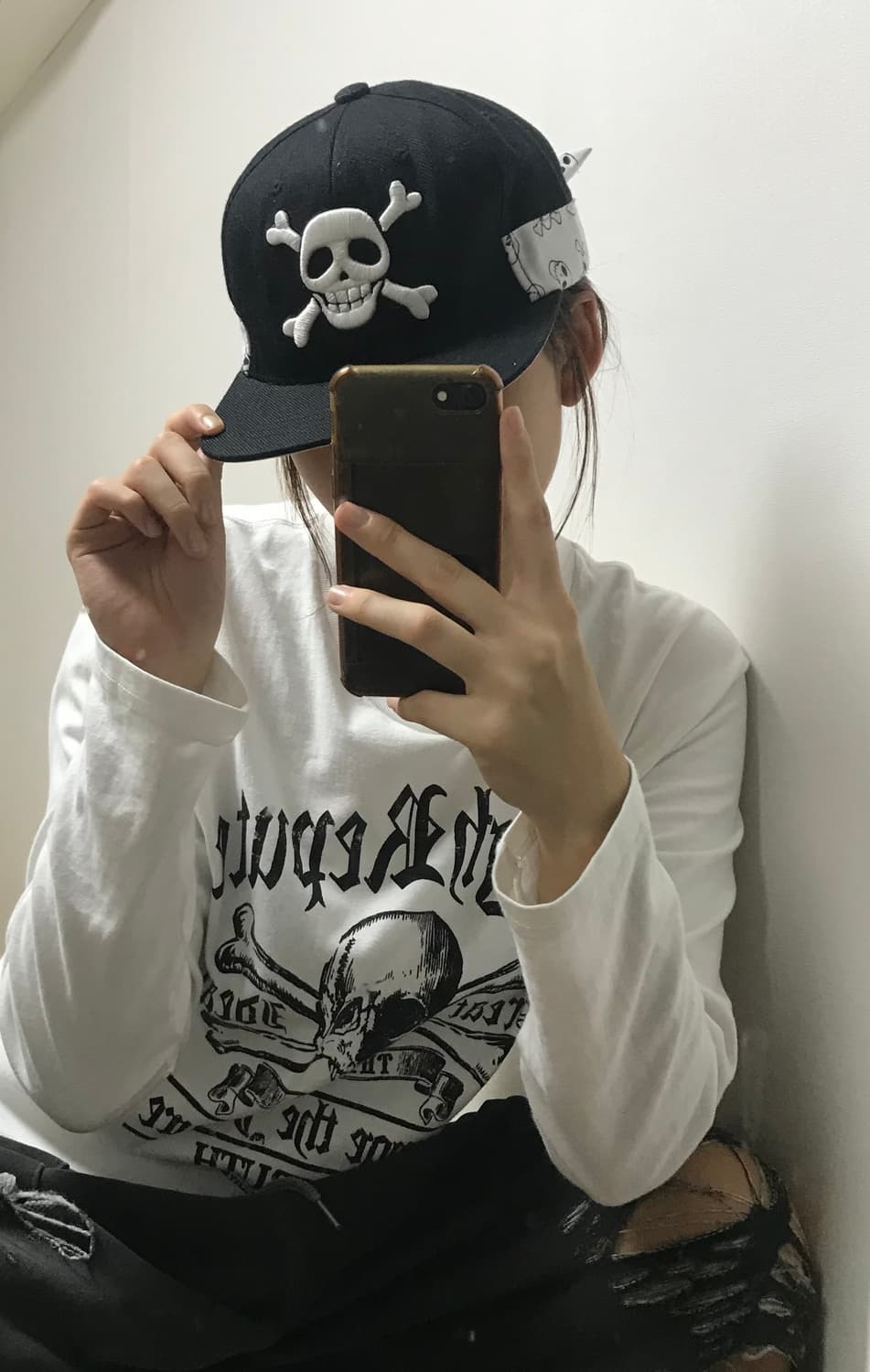 스컬 반다나 리본 캡 상품이미지1