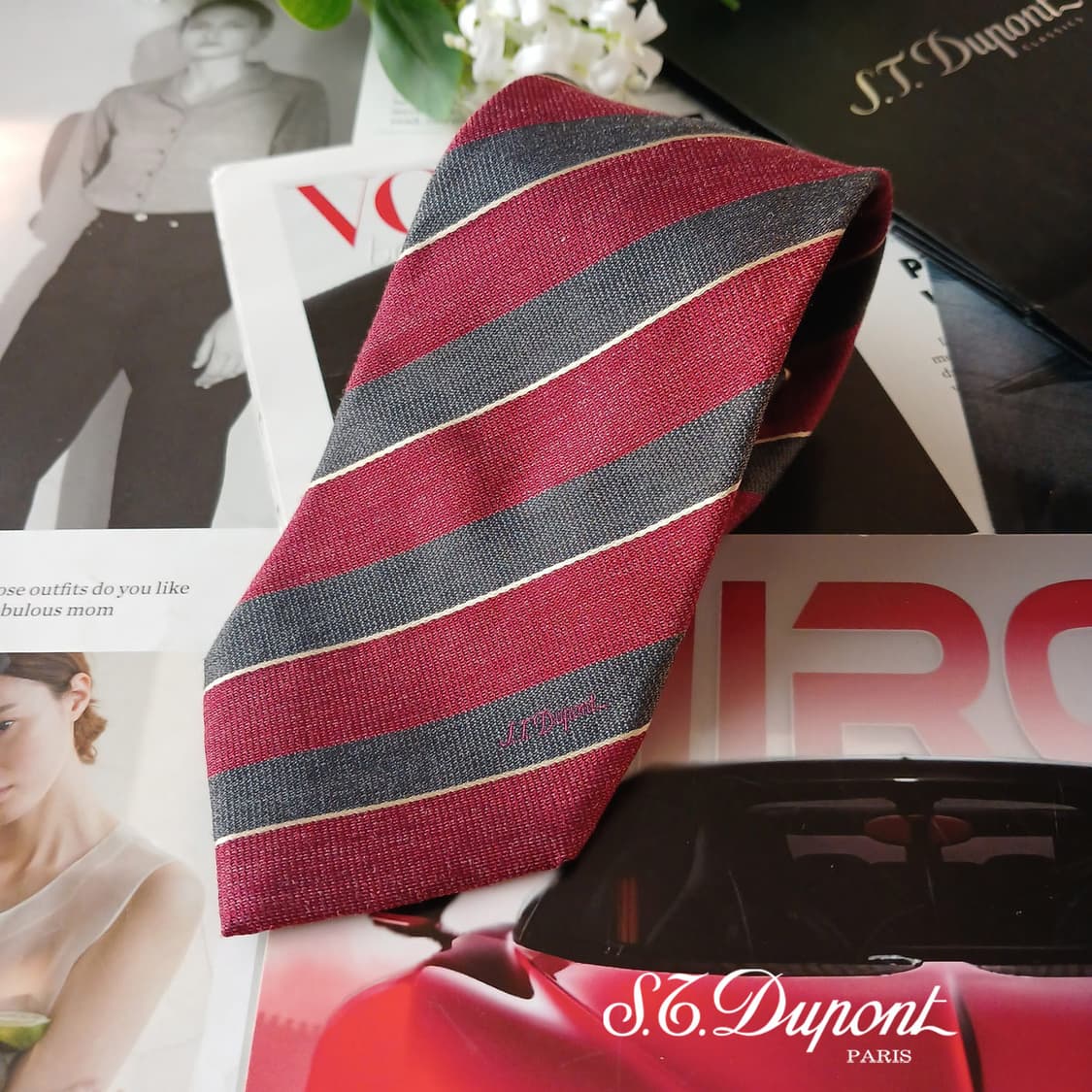 듀퐁 실크 혼방 스트라이프 넥타이 8.3cm A+등급 A19411
 상품이미지2