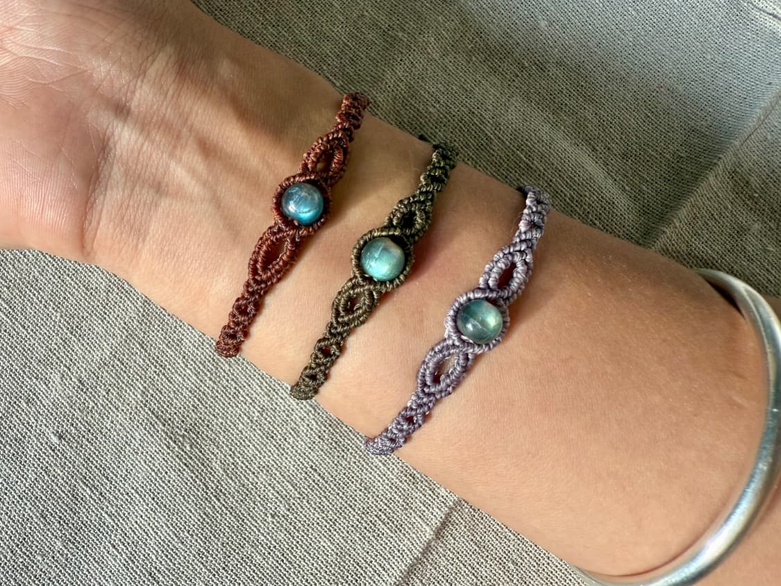 래브라도라이트 메디테이션 마크라메 원석 팔찌 상품이미지3