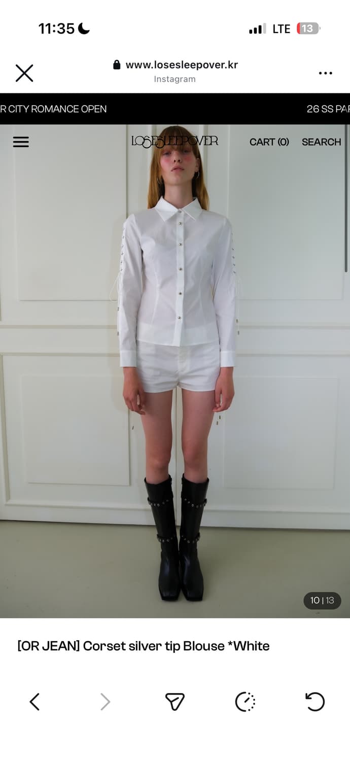 루즈슬립오버 corset silver tip blouse 상품이미지3