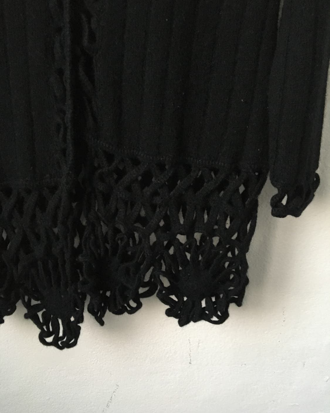 Punching point woolen knit cardigan 상품이미지4