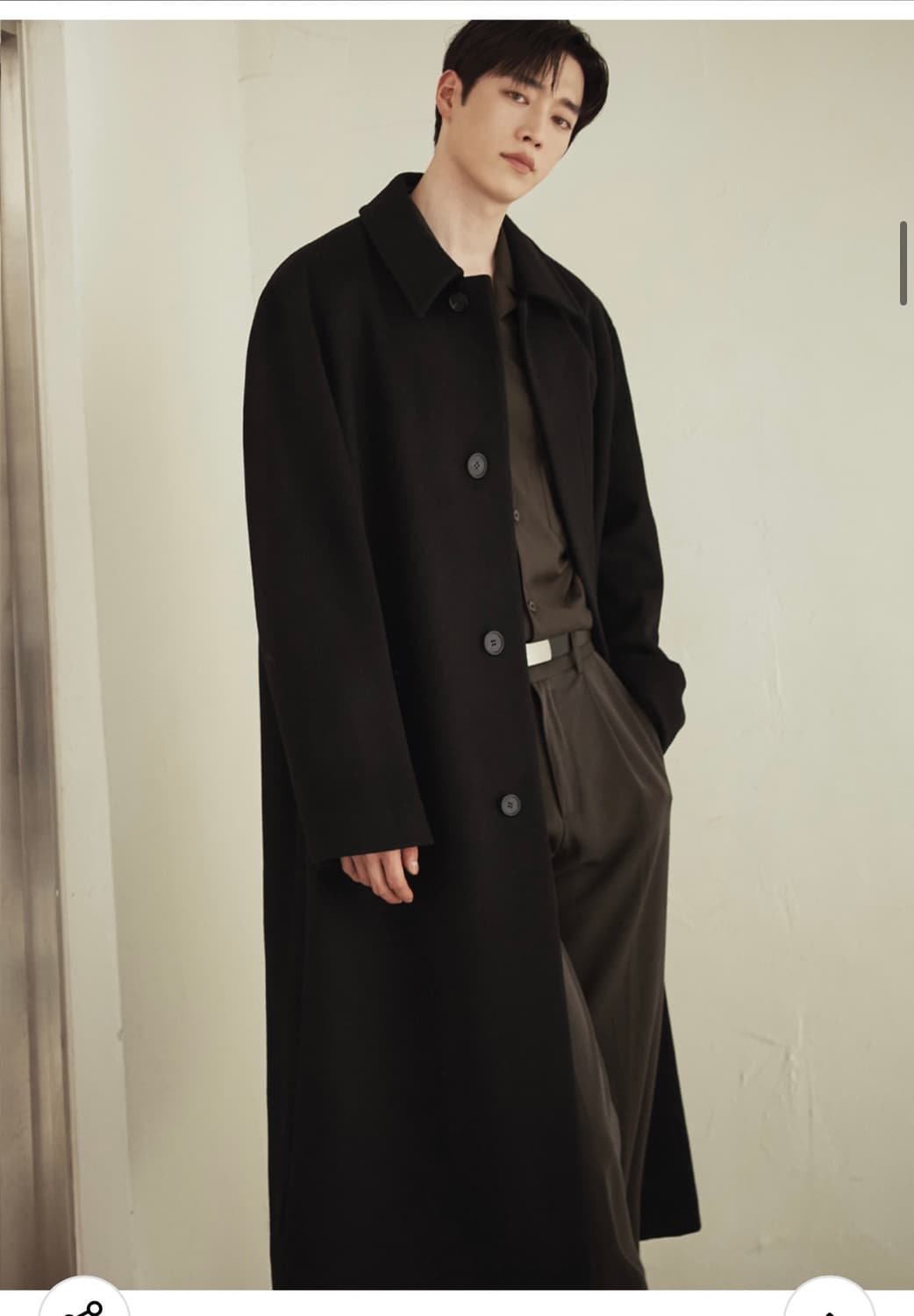 (새상품)(XL) 드로우핏 프리미어 퓨어 캐시미어 발마칸 코트 블랙 판매 상품이미지7