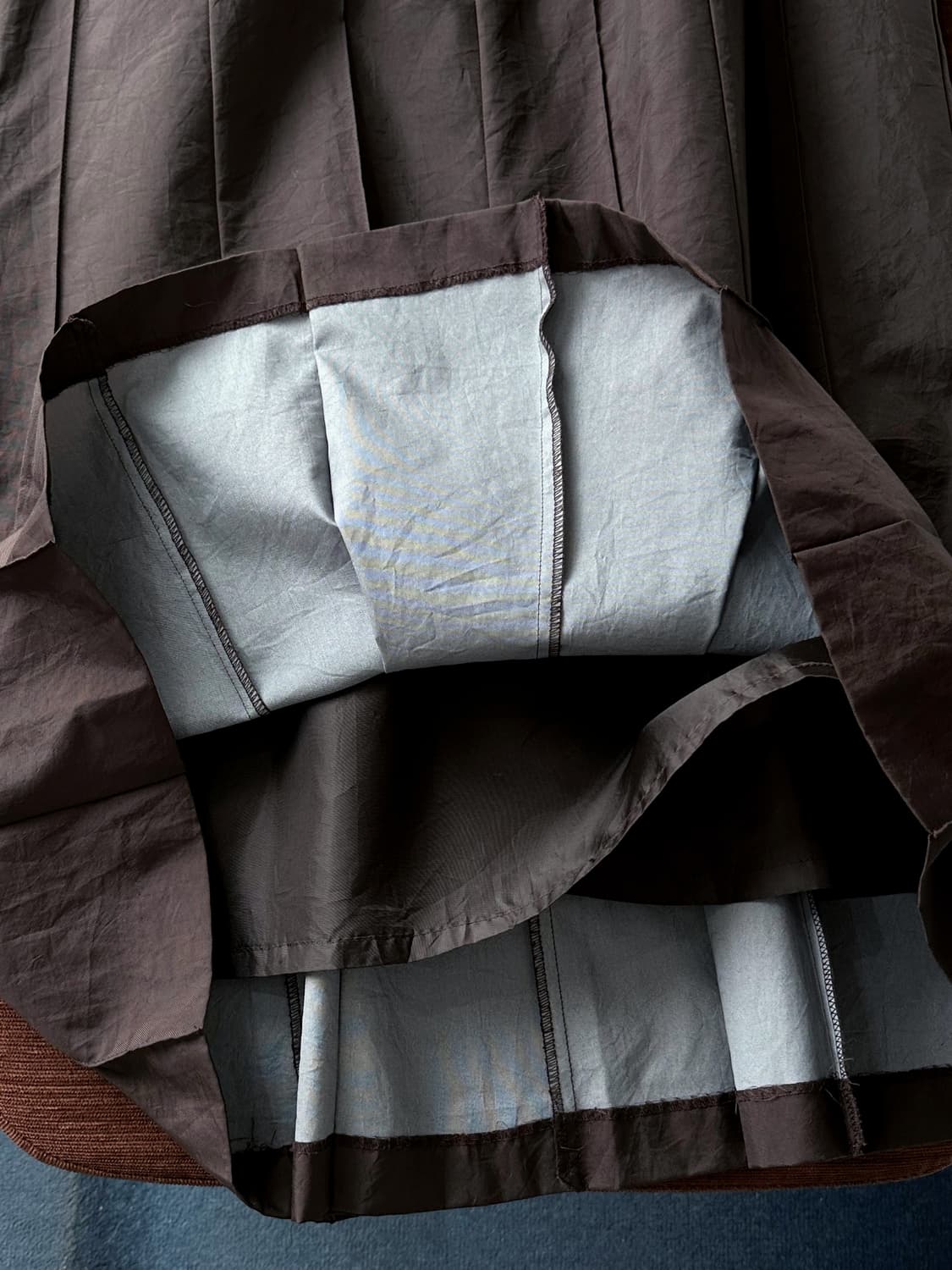 Washed nylon fabric design panel skirt 상품이미지6