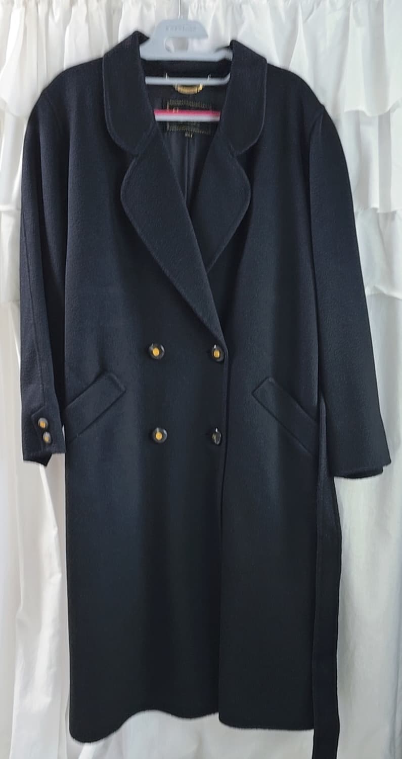 캐시미어 100 블랙 코트 상품이미지2