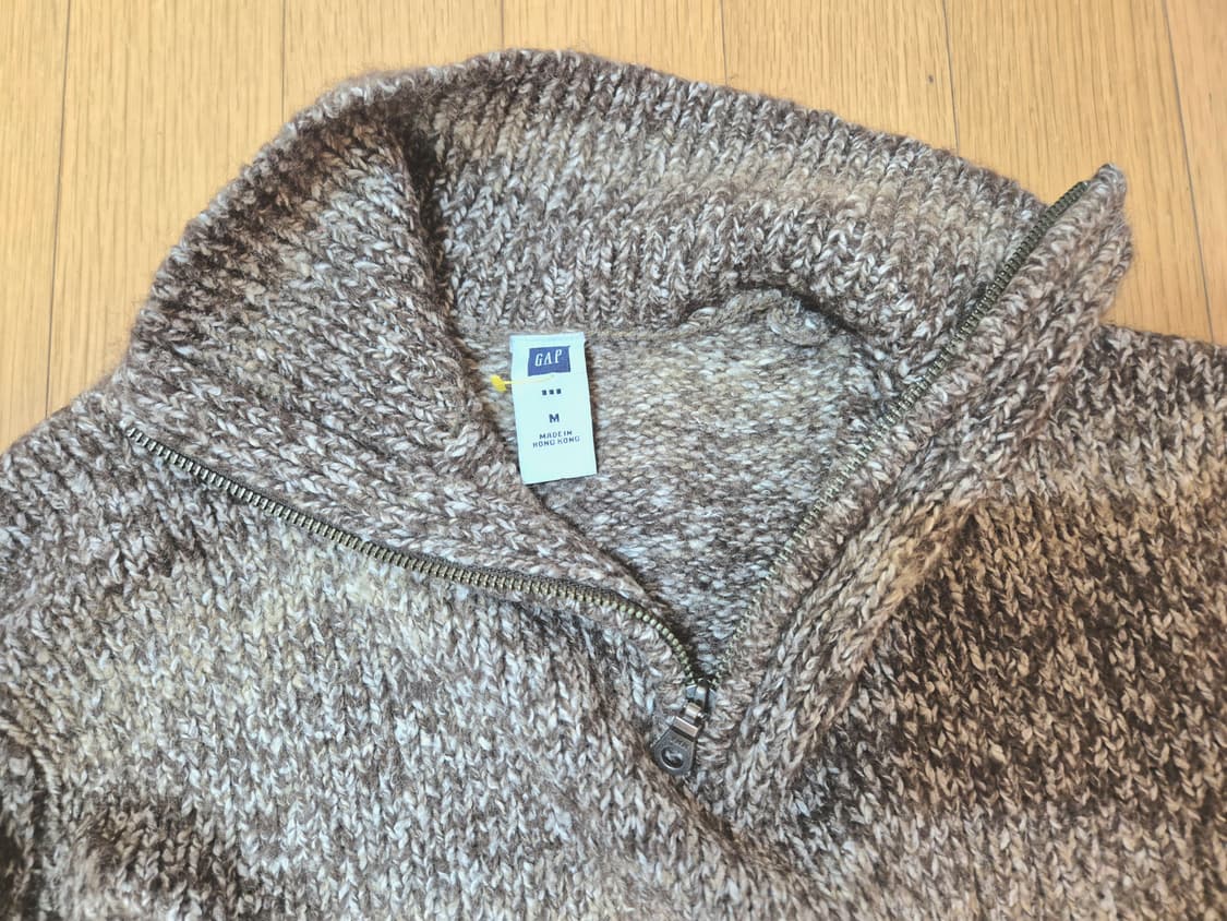 Gap 갭 브라운 반집업 니트 상품이미지4