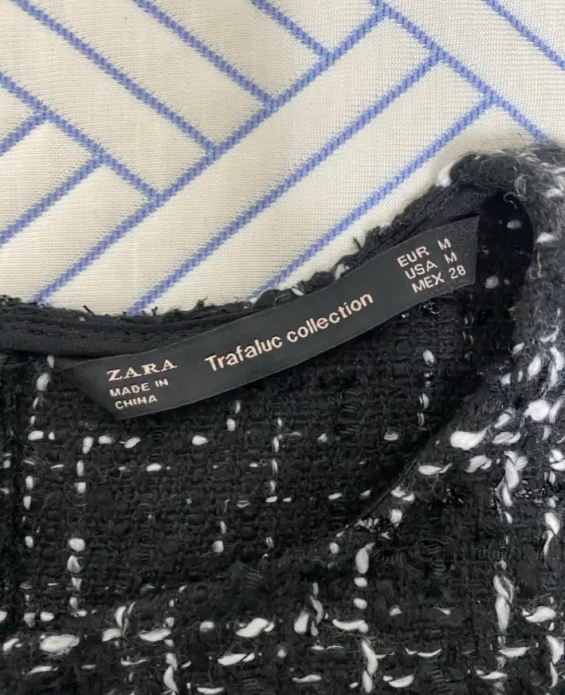 자라 TRF 트위드 긴팔 치마 셋업 상품이미지3