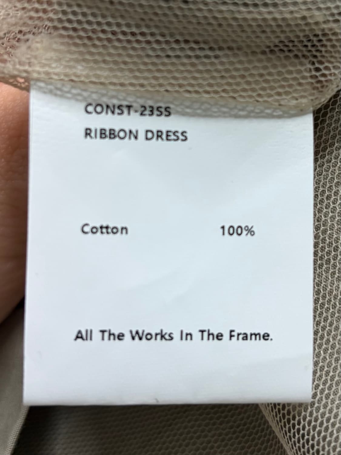 const 리본 홀터넥 미니 원피스 (카키) 상품이미지3