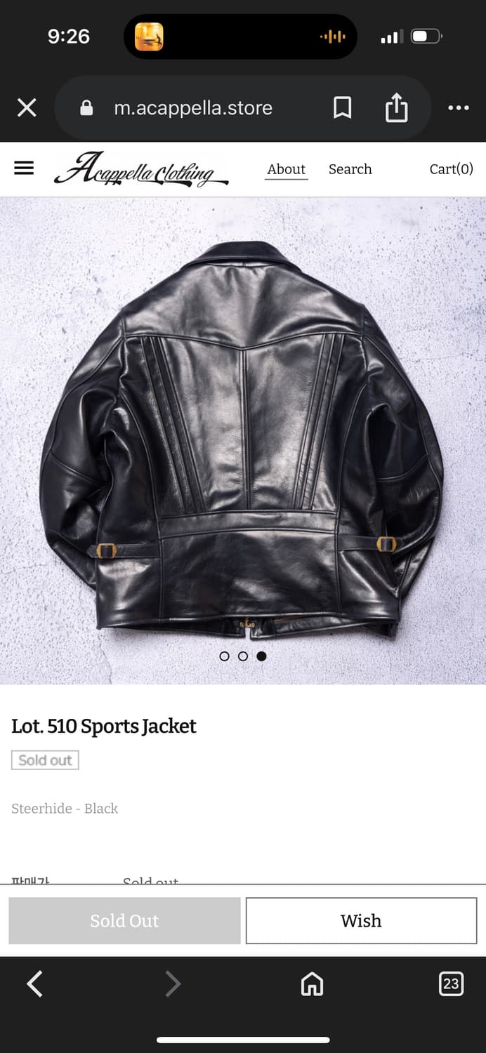 아카펠라클로딩 40 lot 510 스포츠 자켓 상품이미지2