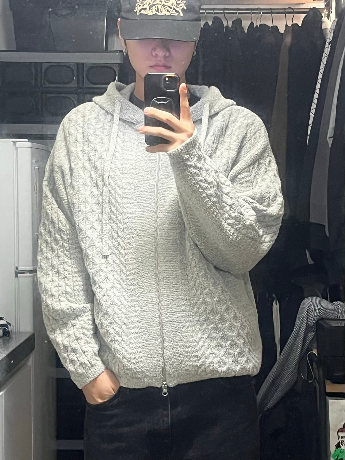 쿠어 후드집업 니트 상품이미지1