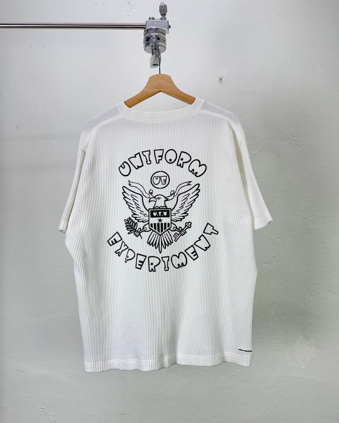 유니폼 익스페리먼트 화이트 와플 하프 티셔츠 상품이미지1
