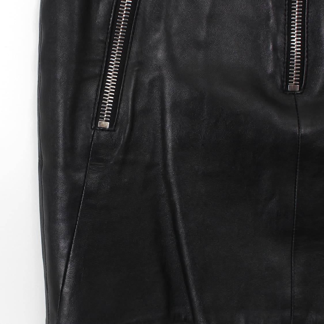 더 쿠플스 The Kooples 리얼 양가죽 지퍼 미니 스커트 상품이미지5