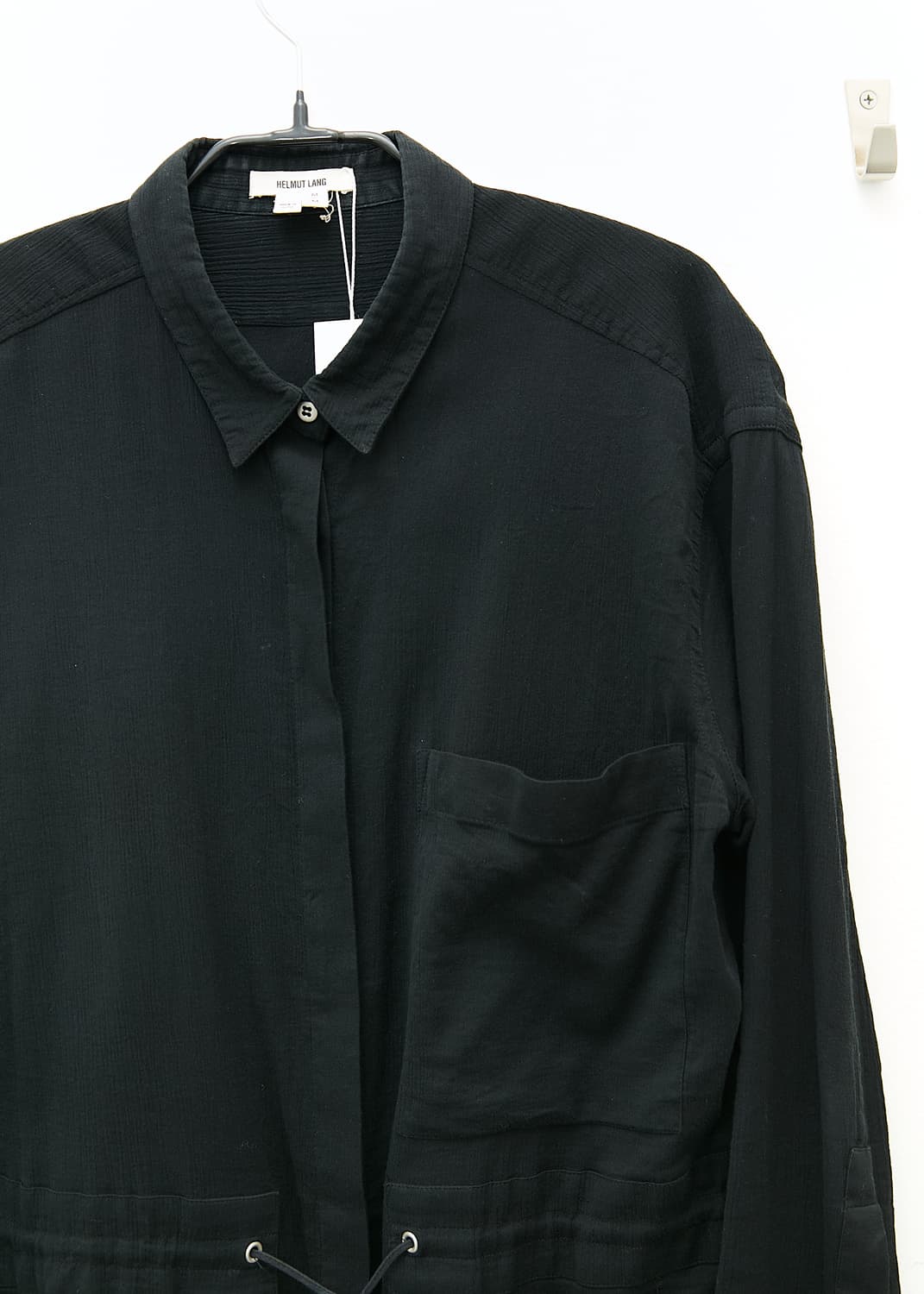 Waist String Hidden Buttons Shirts 상품이미지2