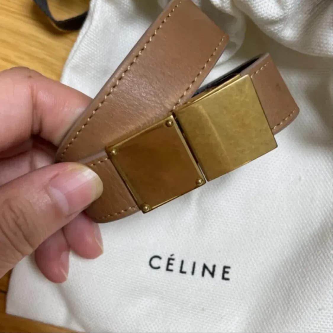 셀린느 더블스트랩 팔찌 카멜 상품이미지2