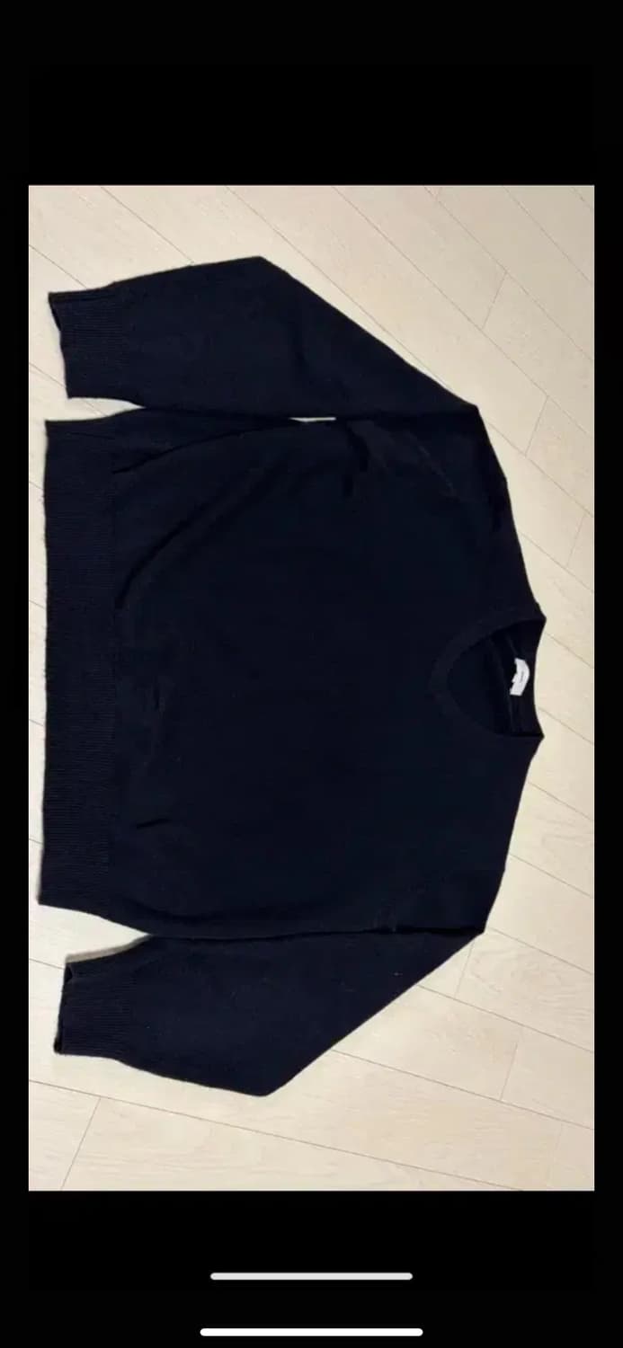 파세르 크롭 브이넥 니트 다크네이비 L 상품이미지2