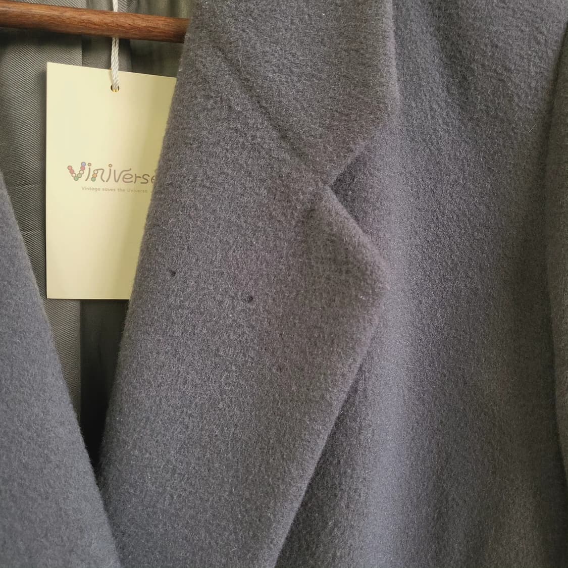 Roga 울캐시미어 차콜블루 여성 롱코트 상품이미지8