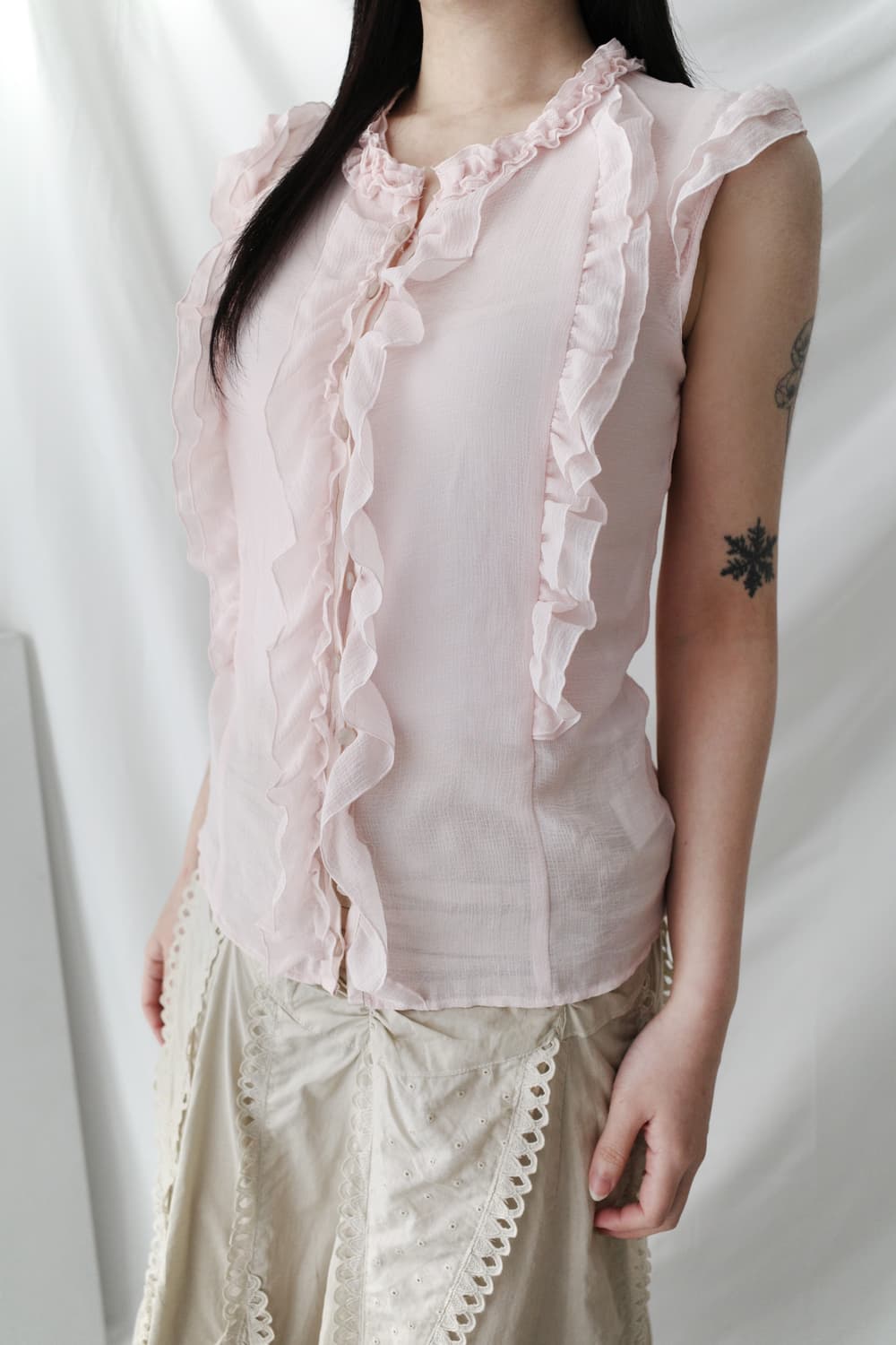 frill sleeveless blouse 상품이미지5