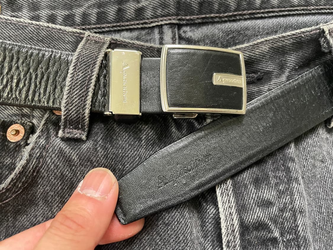 빈티지 Aquascutum 메탈 오토락 버클벨트 상품이미지4