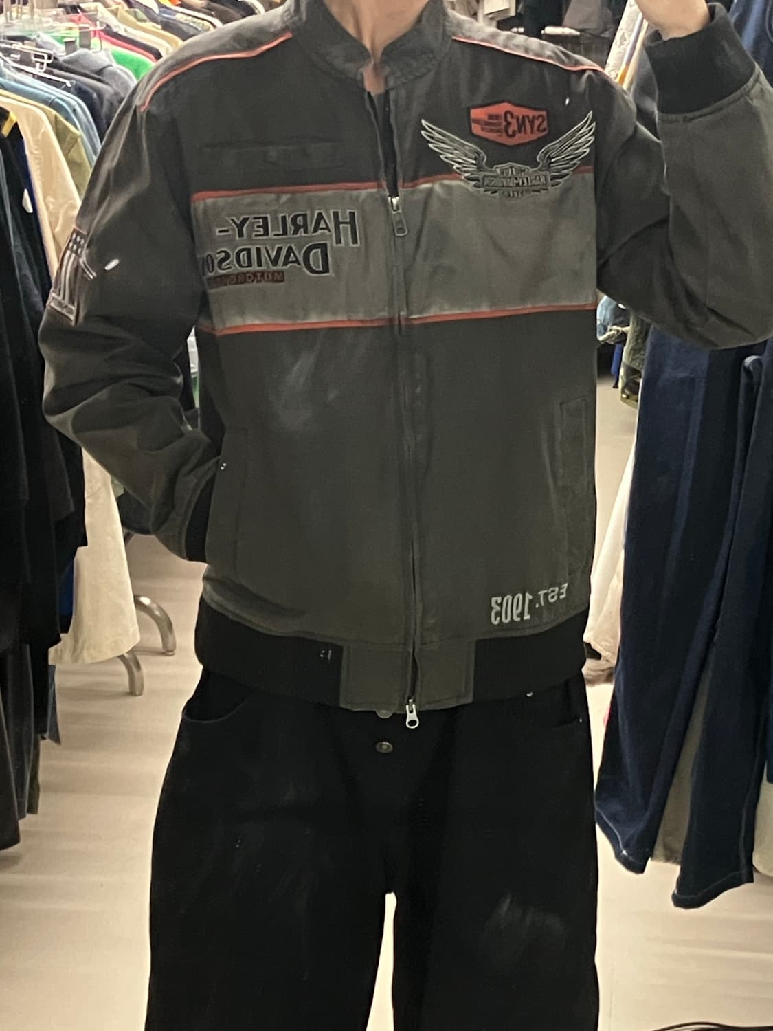 할리데이비슨 모터사이클 코튼 레이싱 자켓 S 상품이미지9