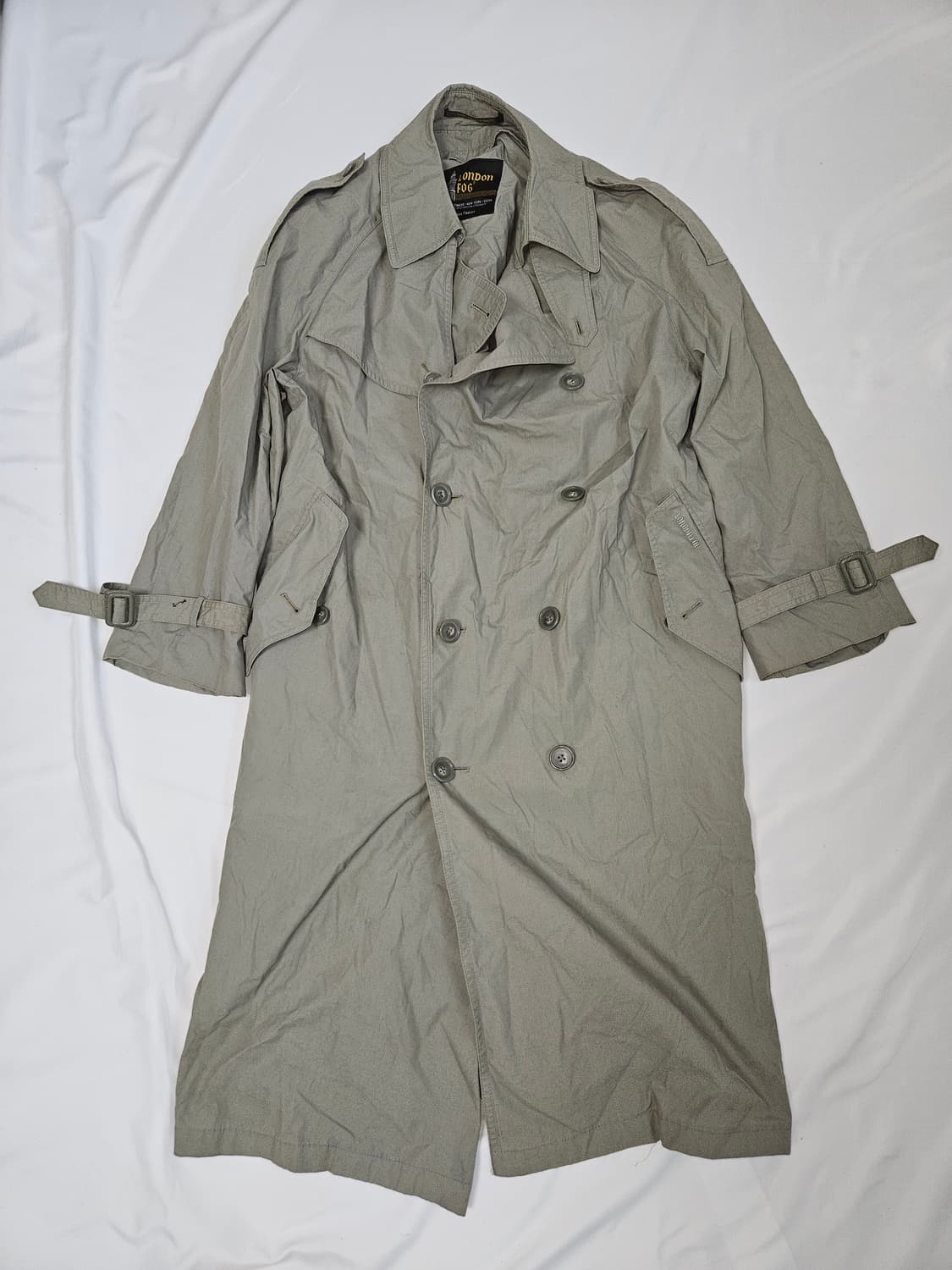 런던포그 더블 견장 롱 트렌치코트 빈티지 그레이 46 (M) 상품이미지2