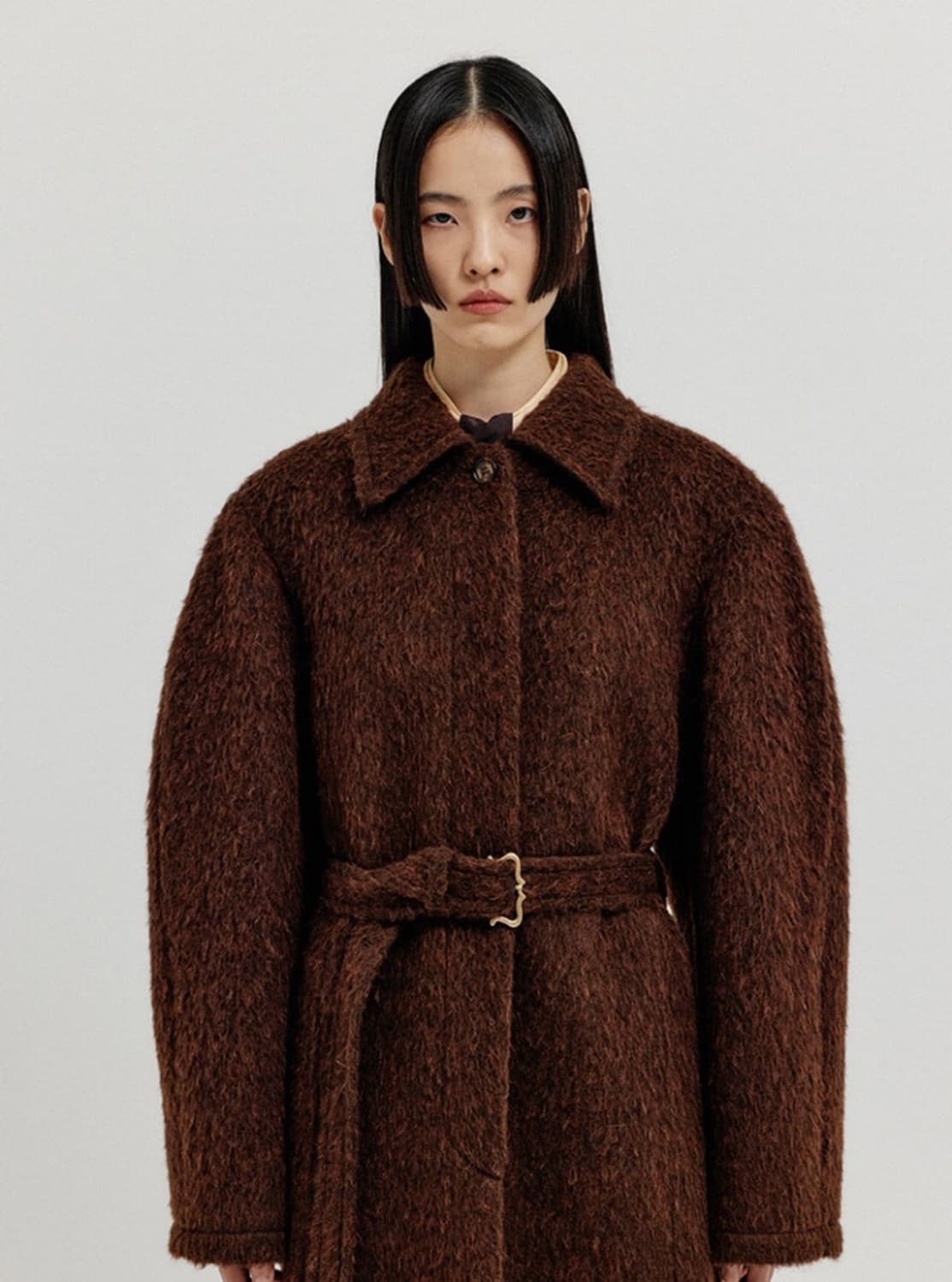 EENK XEDIA Oversized Belted Coat - Brown 상품이미지2