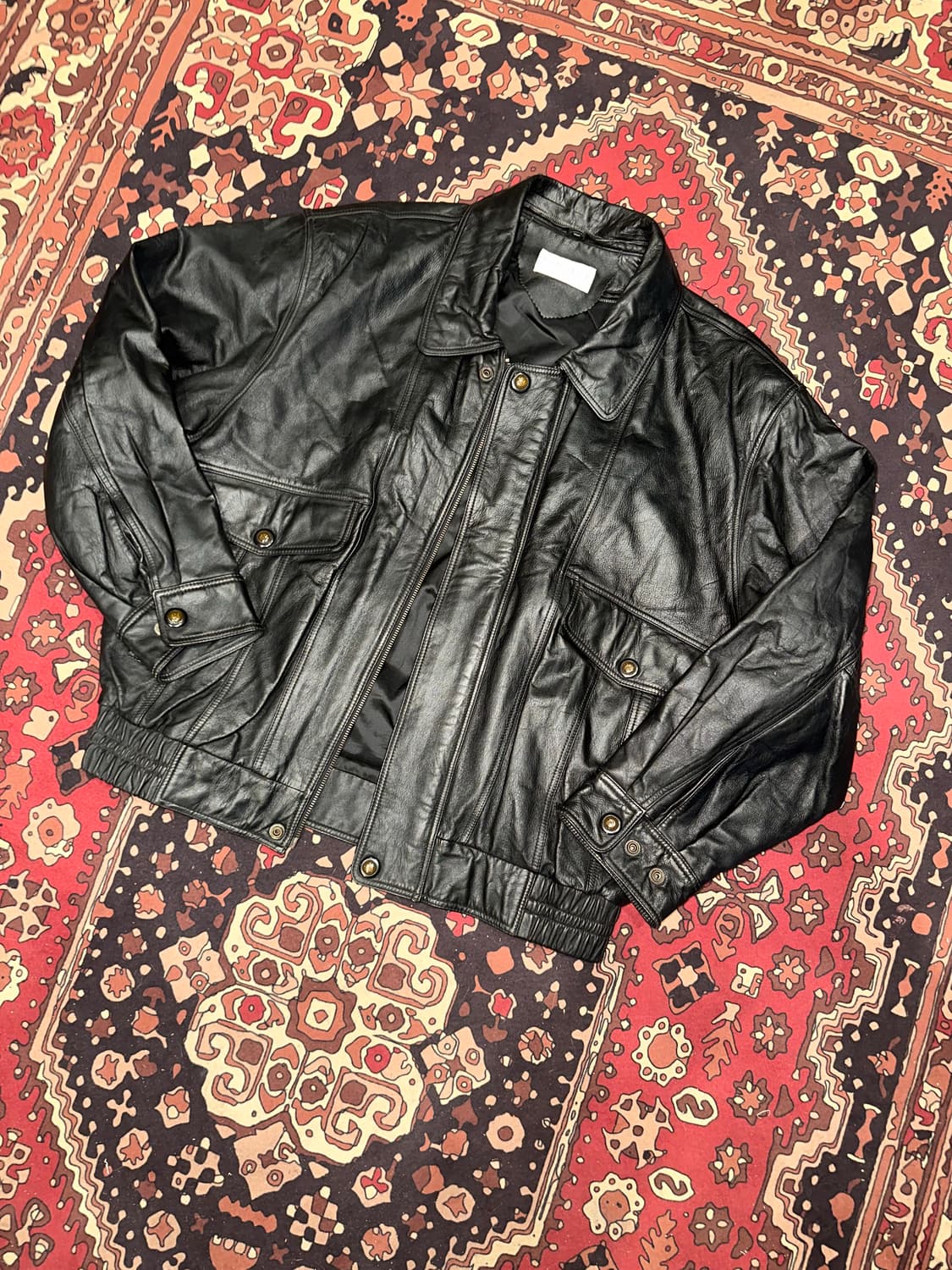 ( L-XL ) 가죽자켓 봄버자켓 레더자켓 항공점퍼 a2가죽자켓 상품이미지6