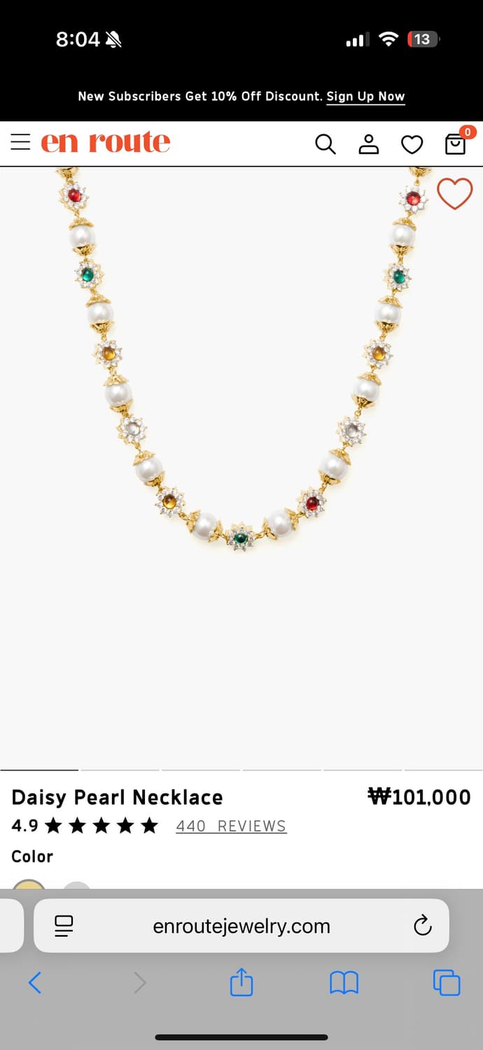 En route 앙루트 목걸이 Daisy Pearl Necklace 상품이미지1