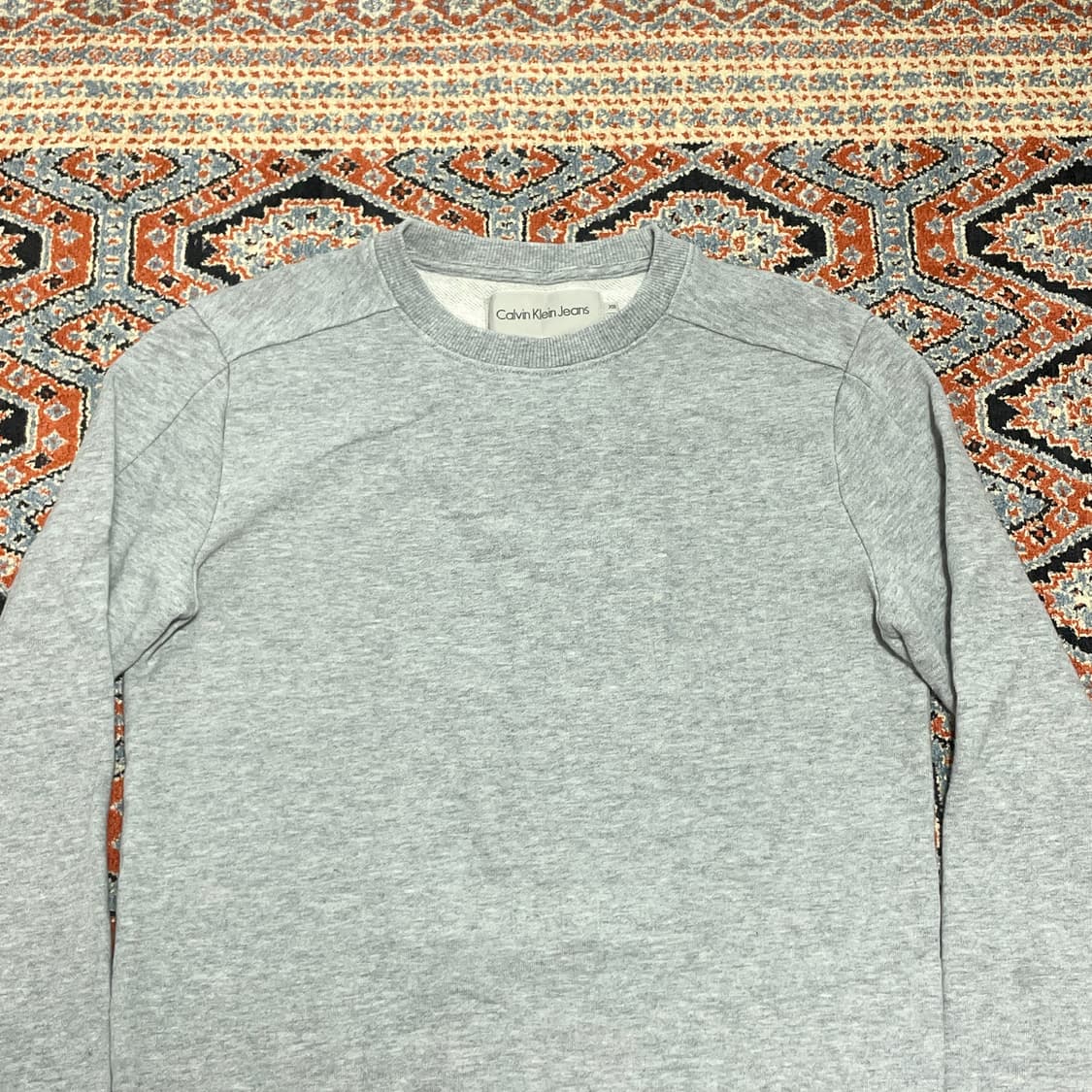 캘빈클라인 그레이 맨투맨 여성XS 상품이미지2