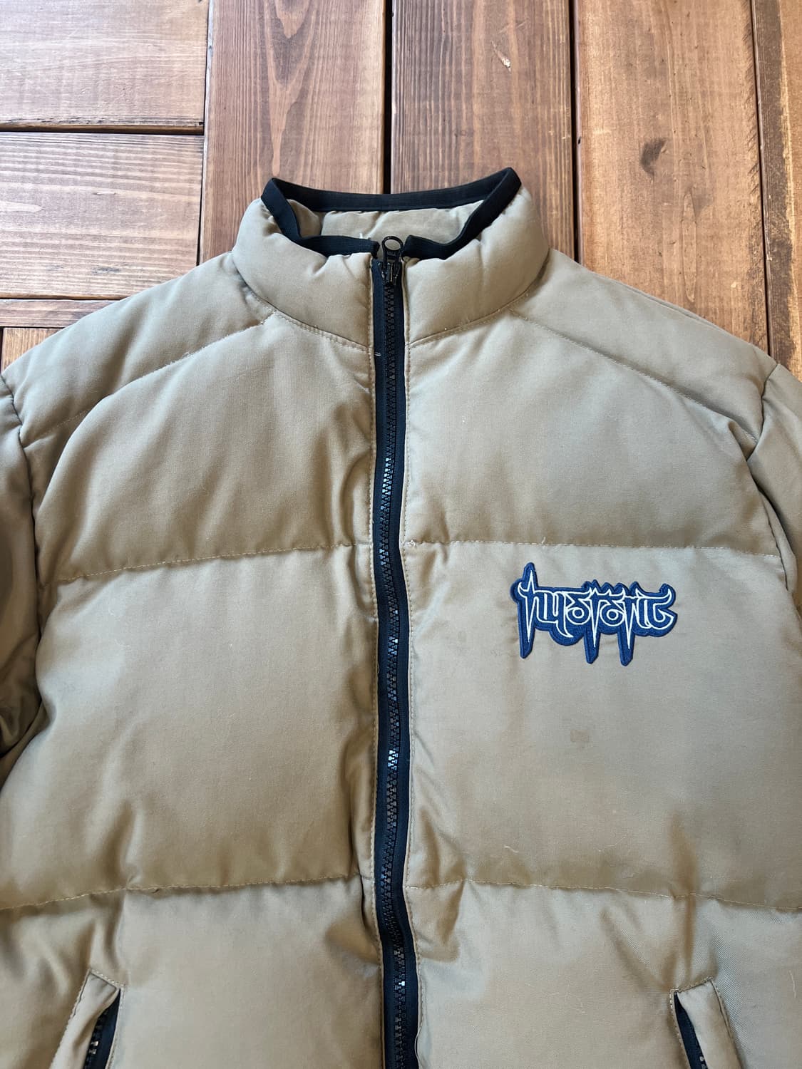 히스테릭글래머 카키베이지 로고 퀄팅 패딩 상품이미지7