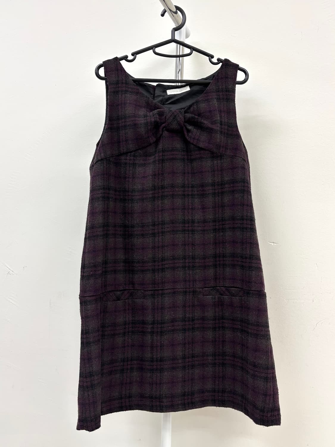 빈티지 리본 울 원피스 상품이미지5