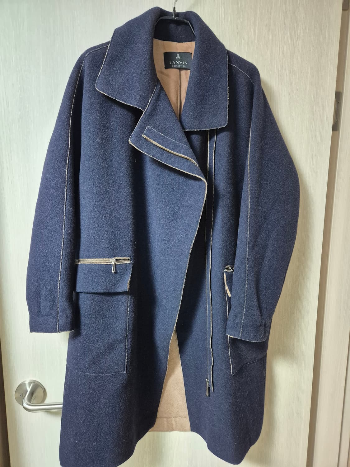 LANVIN 랑방 컬렉션 네이비 롱 코트 울코트 55 상품이미지1