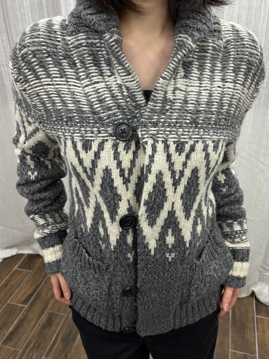 갭 gap 노르딕 패턴 코위찬 니트 가디건 집업 상품이미지1