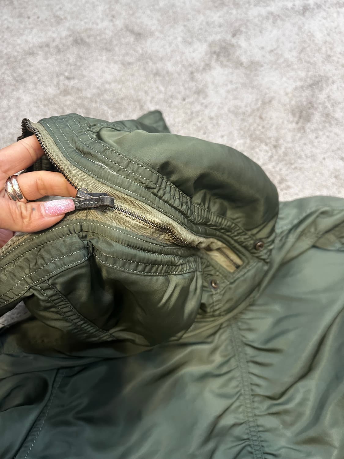 빈티지 밀리터리 N-2B 플라이트 자켓(항공)L 상품이미지9