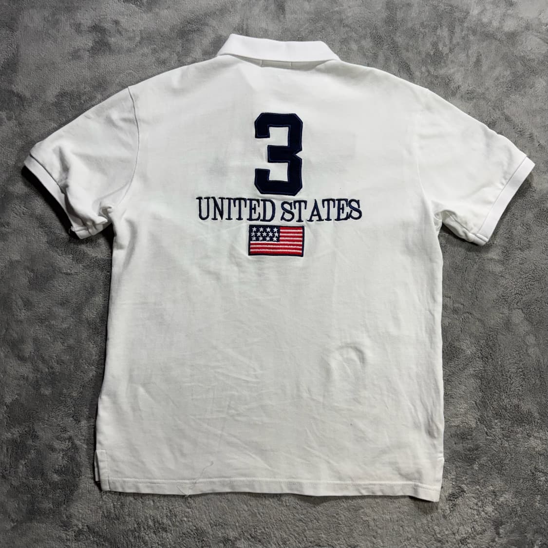 폴로랄프로렌 빅포니 미국 USA 화이트 카라티 반팔 상품이미지3