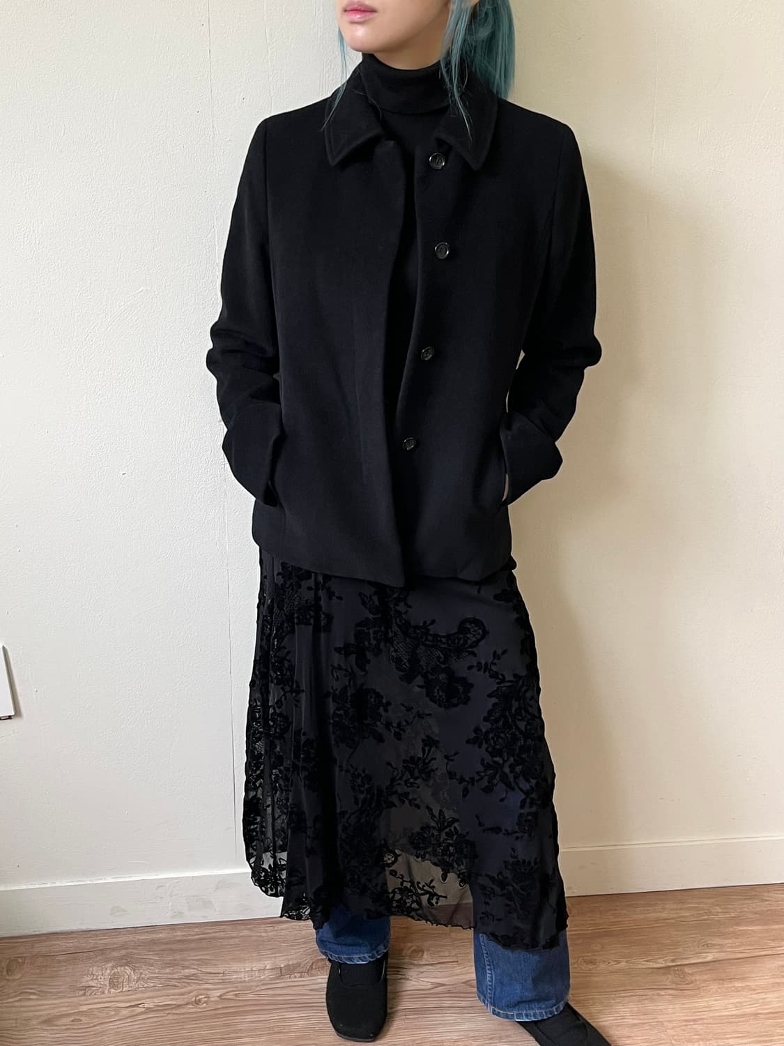 COMME CA DU MODE 앙고라 숏 코트 상품이미지6