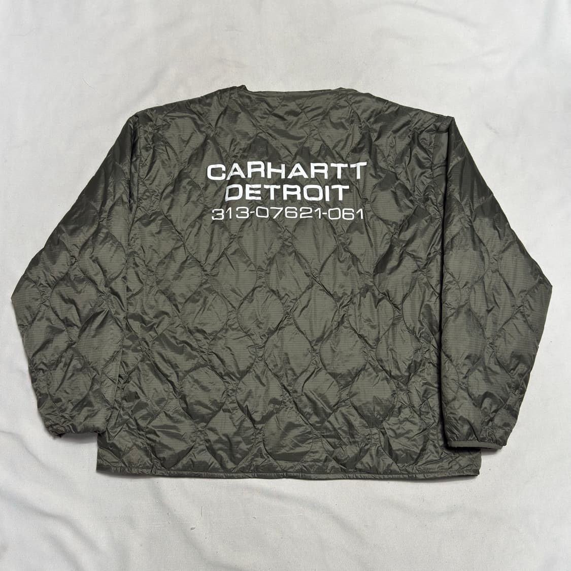 XL 칼하트 WIP 에덴라이너 카키 퀼팅 자켓 상품이미지2