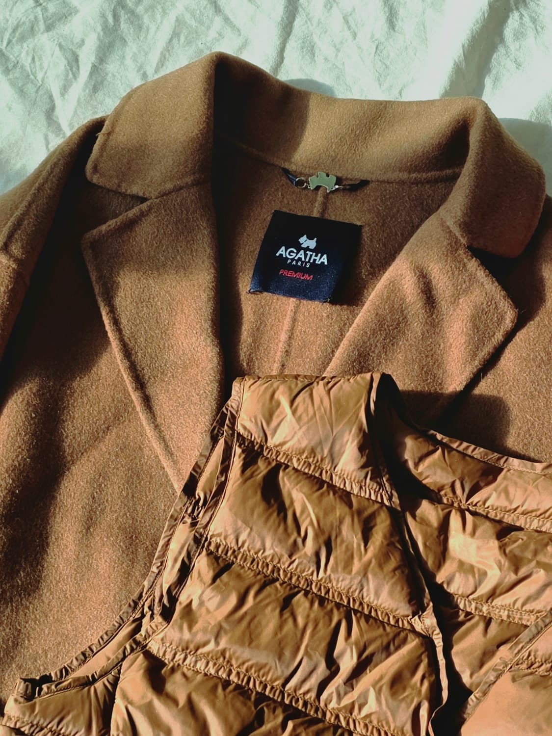 AGATHA 아가타 캐시미어 코트 + 경량 패딩 조끼 상품이미지2