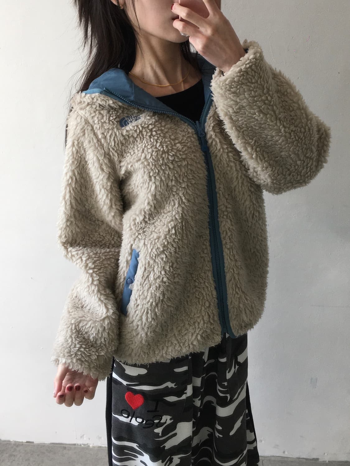 노스페이스 가슴로고 양털자켓 상품이미지2