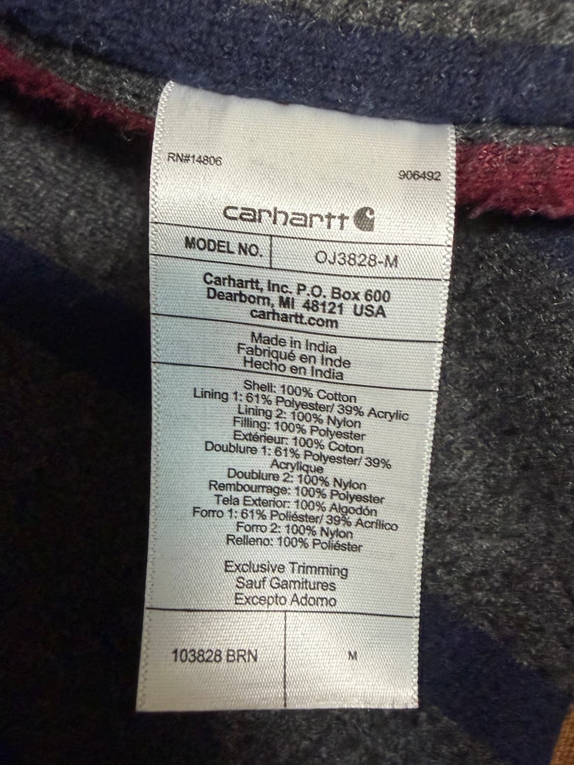 칼하트 워크자켓 M 상품이미지4