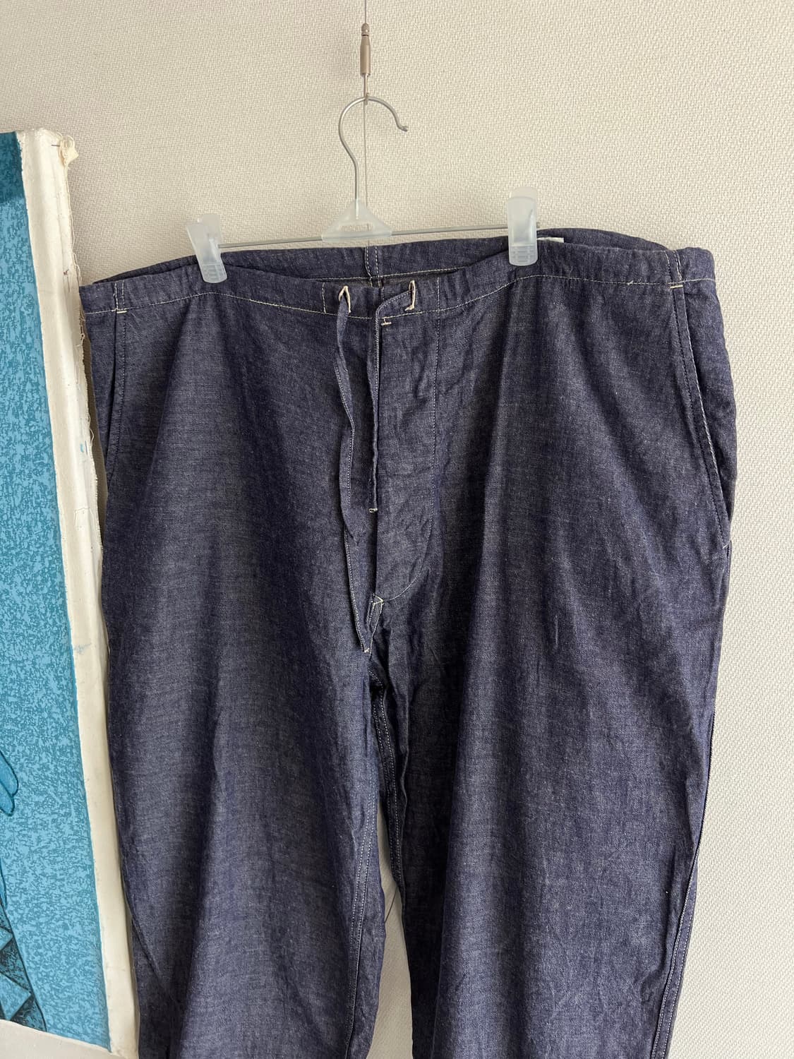 20ss comoli 코튼 데님 스트링 팬츠 2사이즈 상품이미지2
