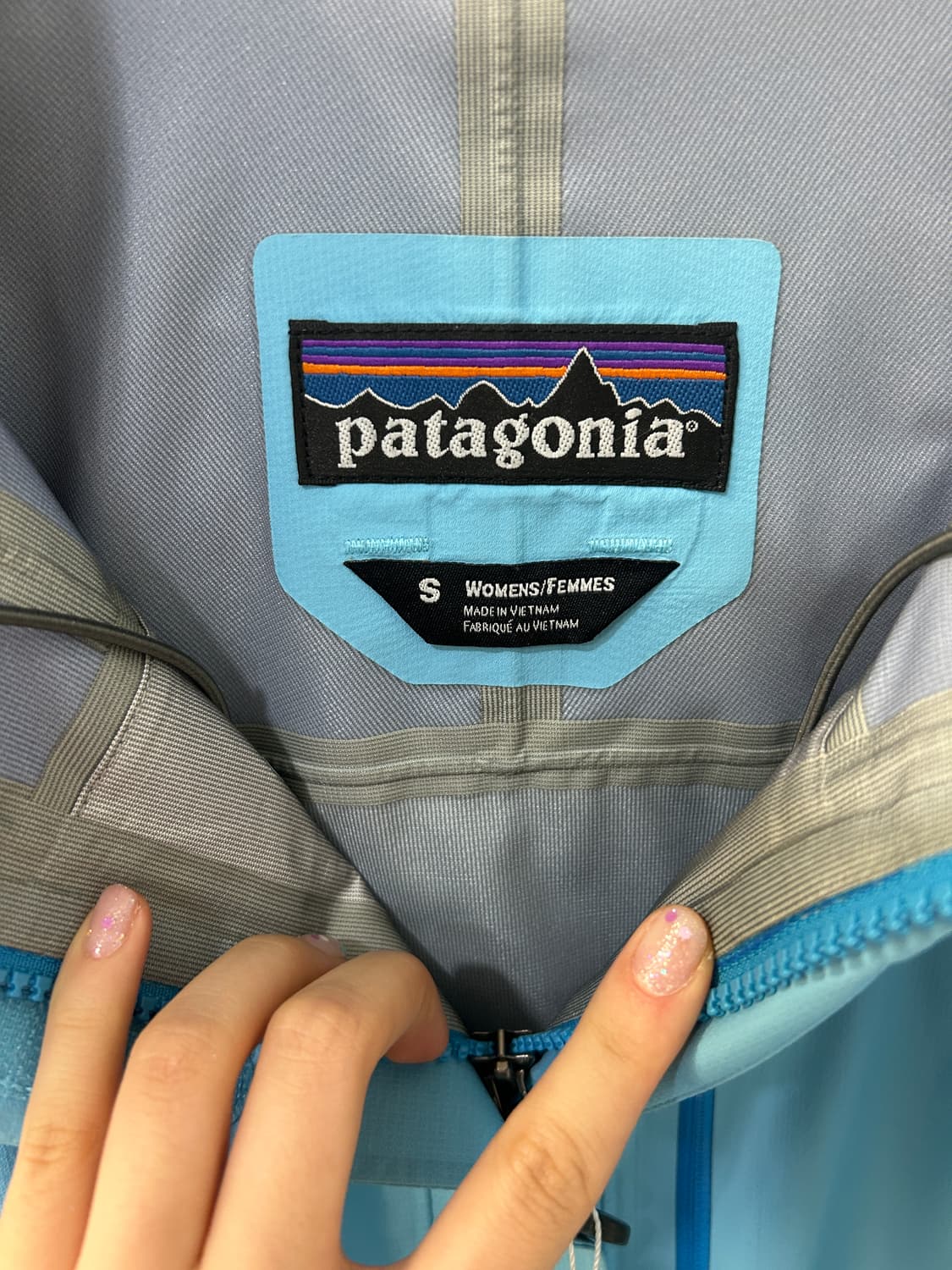 Patagonia 블루 배색 바람막이 자켓 상품이미지3