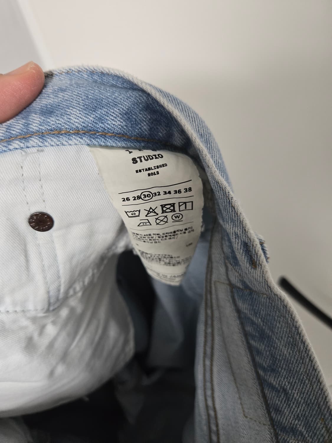 아이앱 스튜디오 재패니드 위시드 데님팝니다 30사이즈 상품이미지6