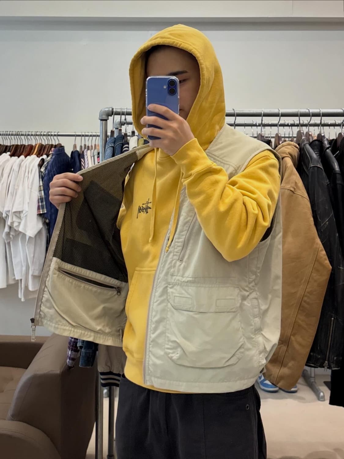 노스페이스 나일론 피싱 베스트 베이지 상품이미지9