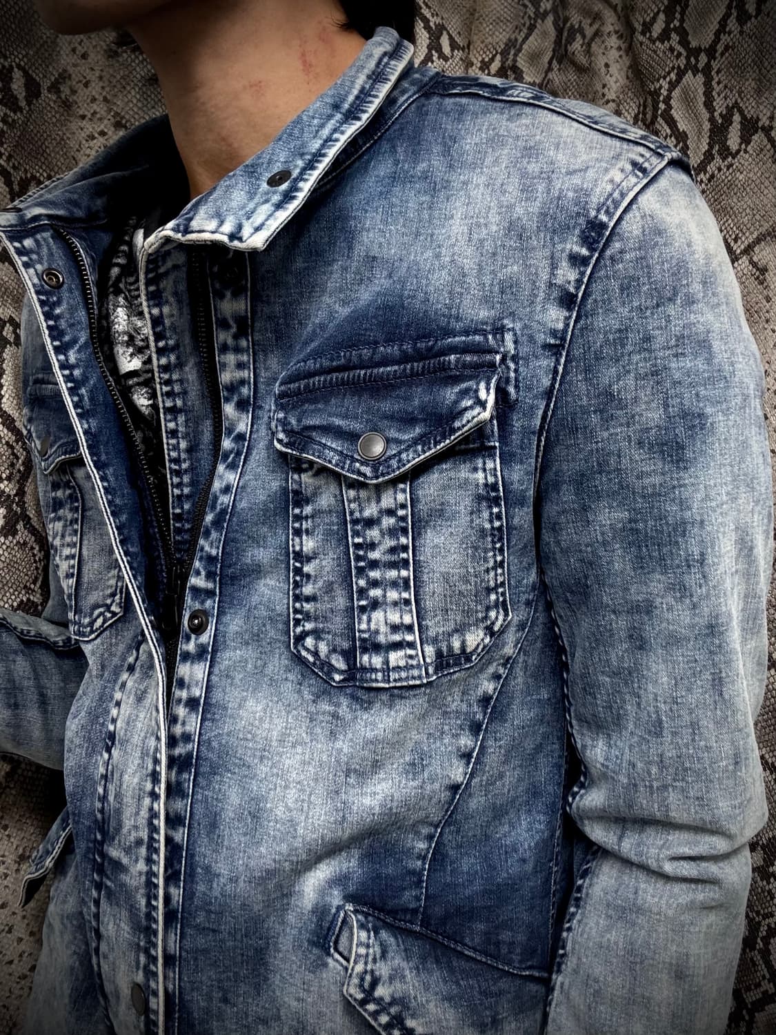 00‘s Design Washed Slim Fit Jacket 상품이미지3